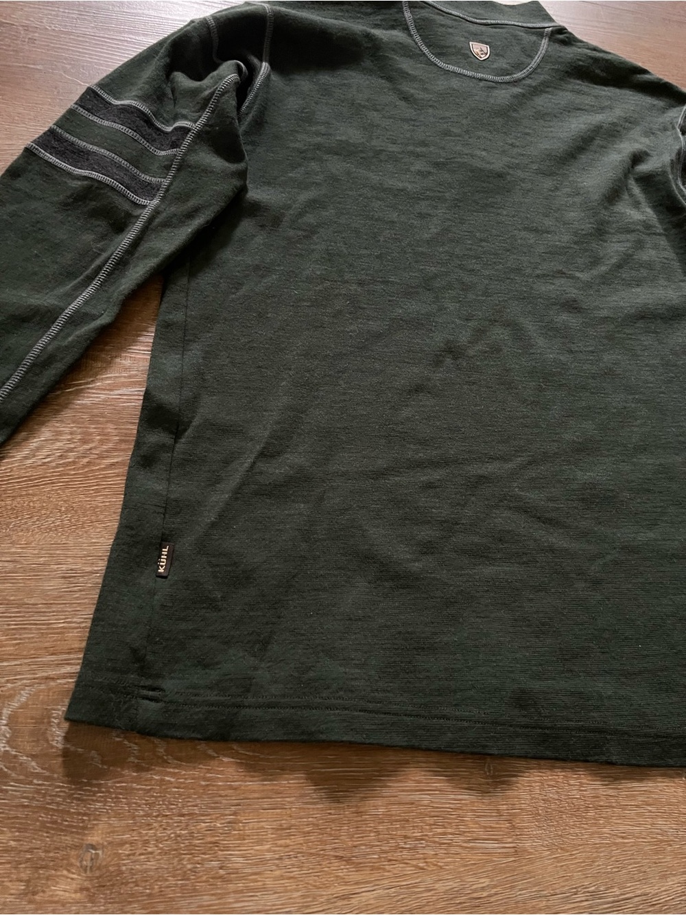 KÜHL 100% Merino Wool Quarter Zip Base Layer | Forest Green | Large - Picture 15 of 15